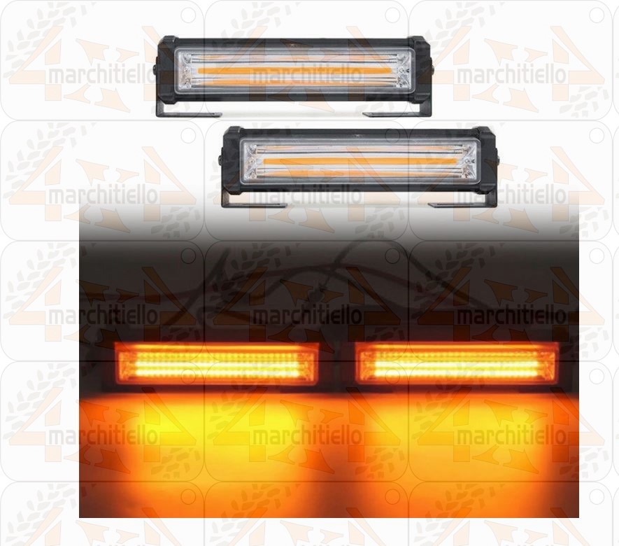 Set di 2 pezzi con controller 12,5 cm segnale di emergenza lampeggiante barra a LED lampada piattaforma di assistenza stradale - immagine 2