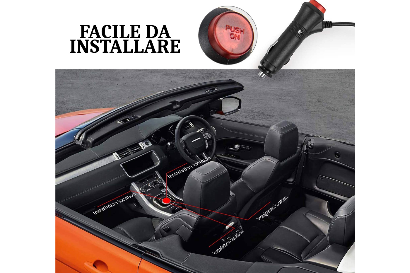 Striscia LED interni auto rgb 4 strip luminose adesive 72 led impermeabili QCD52 - immagine 4