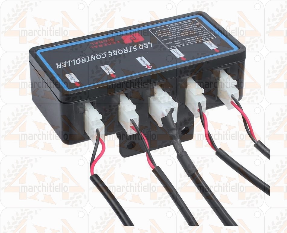 Luce di emergenza a 6 LED, luce gialla lampeggiante, lampeggiante, 4 conteggi con controller, 8 modalità operative, 12 V - immagine 6