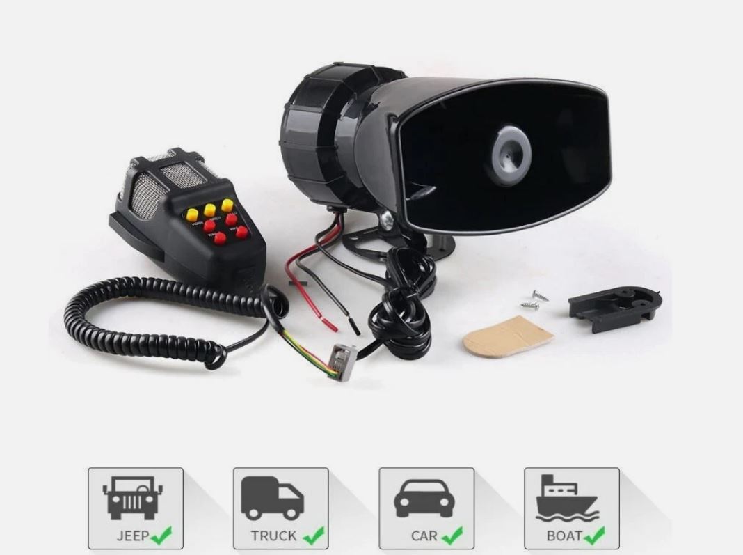 12V 100W 120-150dB 7 Suoni Auto Elettronico di Allarme Sirena di Allarme - immagine 2