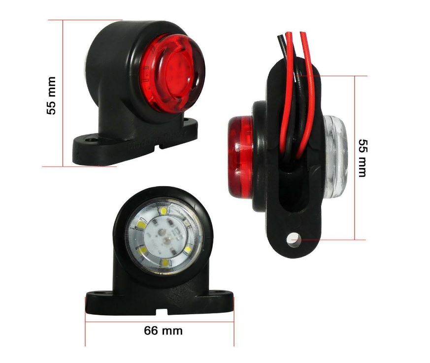 LED 12-24V in gomma luci di posizione ingombro laterali Led - immagine 4