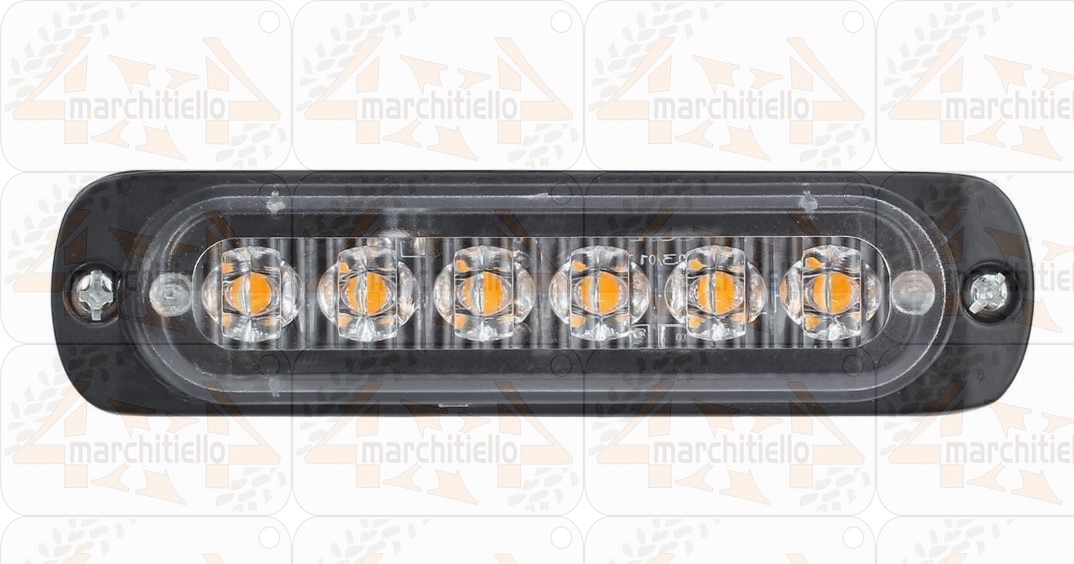 Luce di emergenza a 6 LED, luce gialla lampeggiante, lampeggiante, 4 conteggi con controller, 8 modalità operative, 12 V - immagine 7