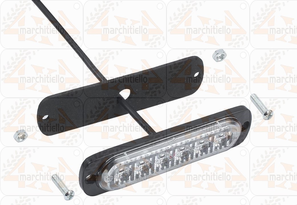 Luce di emergenza a 6 LED, luce gialla lampeggiante, lampeggiante, 4 conteggi con controller, 8 modalità operative, 12 V - immagine 8