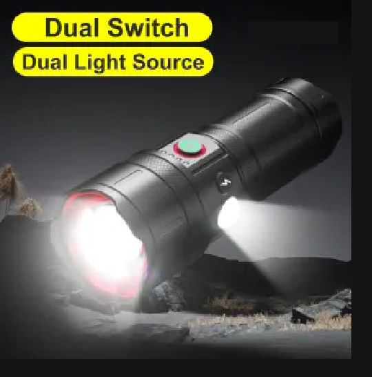 Torcia LED Torcia Ultra Potente Militare Tattica Ricaricabile USB IPX