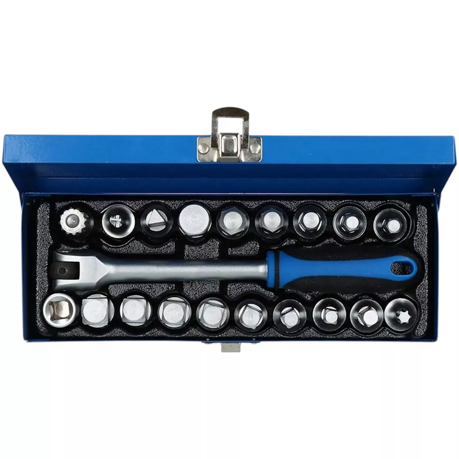 Set 20 chiavi bussola per tappi scarico coppa olio 3/8” + Chiave Snodo FS156116