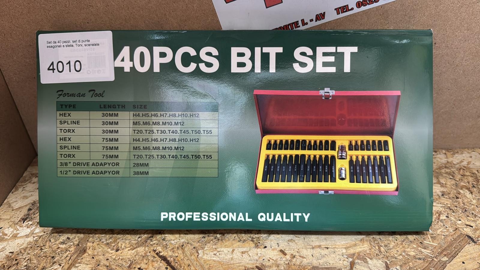 Set da 40 pezzi, set di punte esagonali a stella, Torx, scanalate