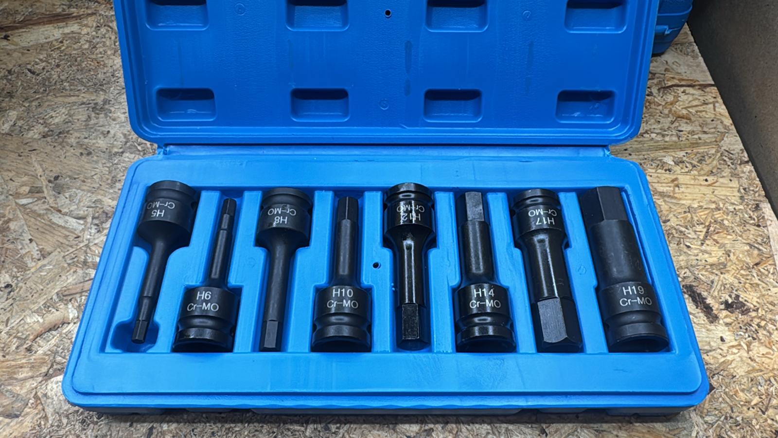 Punte esagonali a Bussola con Attacco Quadrato da 1/2" 8 Pezzi Set da 78 mm - immagine 4