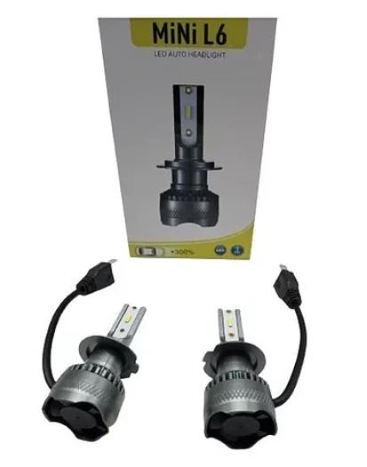 Coppia kit lampade luci LED auto fari H7 Mini L6