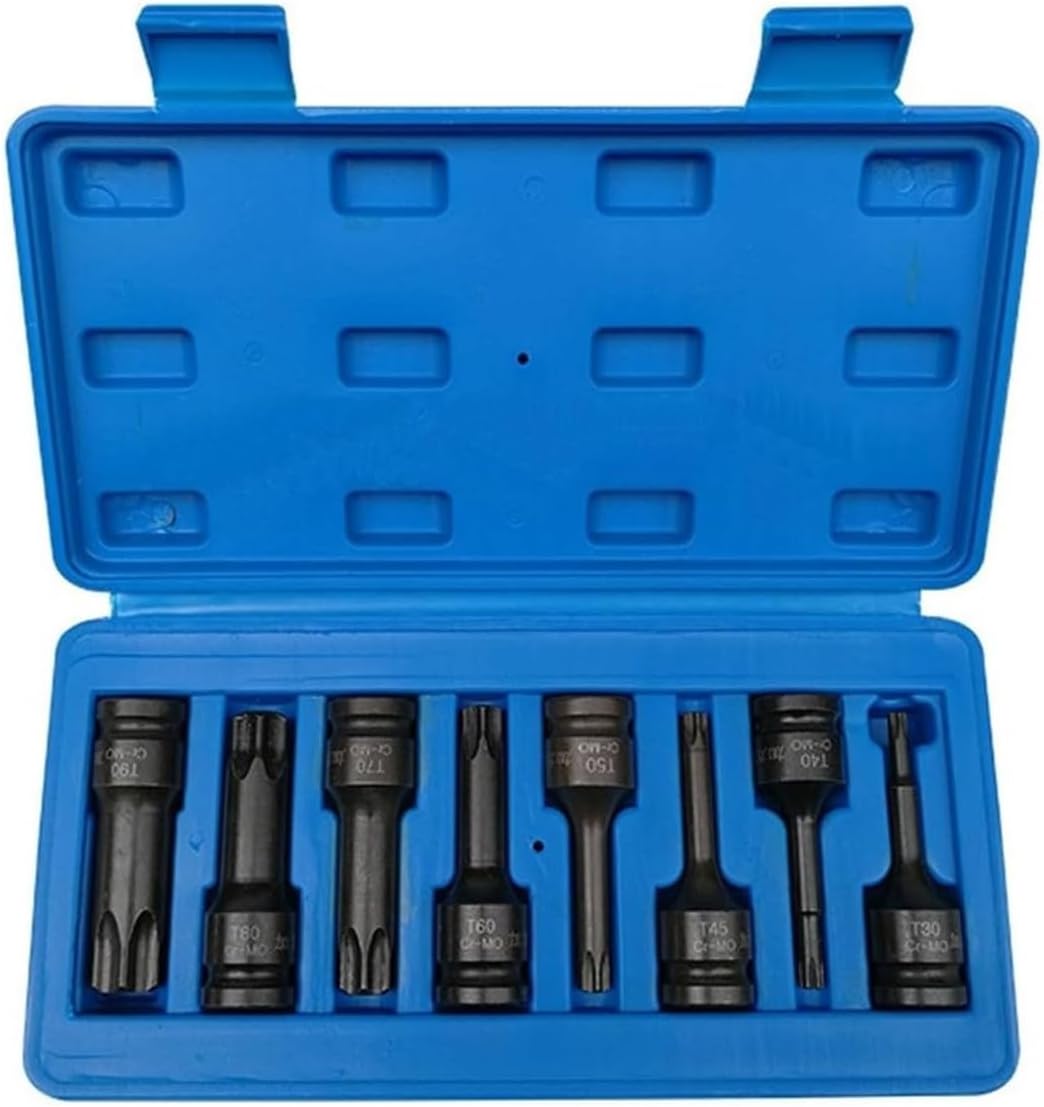 Set di Attrezzi a Mano Set di bussole per Punte da 1/2 Pollici Bussole E&T Testa per Chiave a Vite