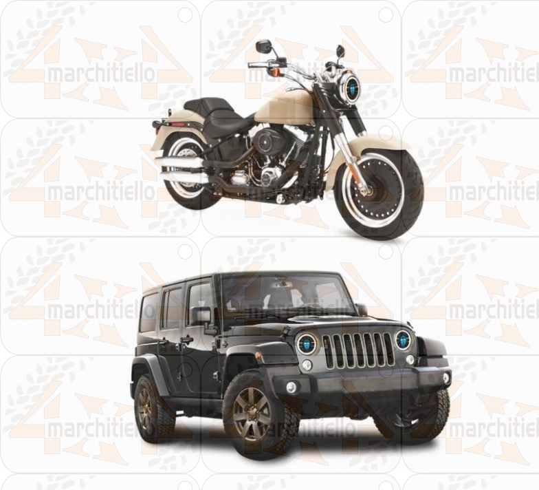 Coppia 2 x Faro universale a LED da 7” 12V-24V 100 Watt 4800 Lm (Coppia)