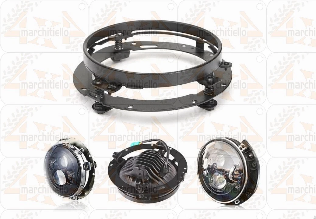 Staffa di montaggio per fari rotondi da 7″ pollici 18cm per moto e SUV coppia 2