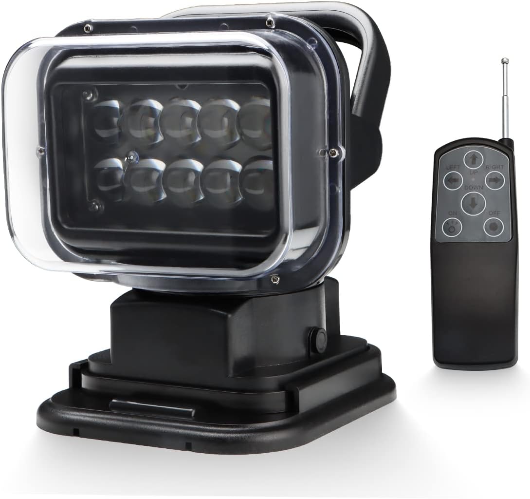 Faro da Ricerca LED Telecomandato 50W – 12V/24V, IP67, Base Magnetica