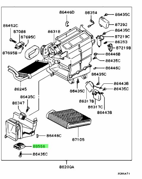 Centralina di controllo motore ventilatore climatizzatore Mitsubishi Pajero