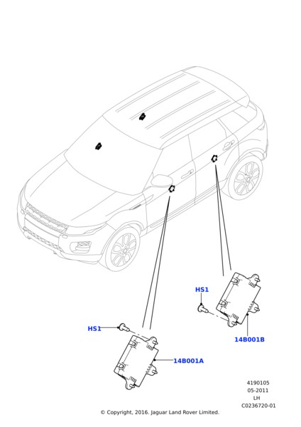 LR095496 Centralina di controllo porta per Land Rover DISCOVERY SPORT (L550) - immagine 3