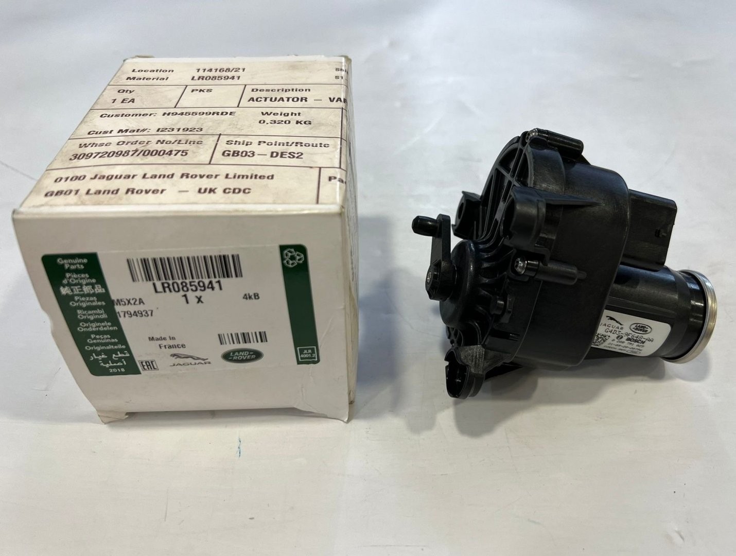 LR085941 MOTORE DI REGOLAZIONE DELL’ARIA DEL COLLETTORE DI ASPIRAZIONE NEW LAND ROVER DISCOVERY V L462