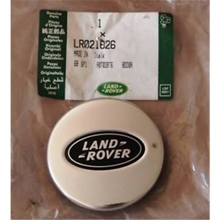 LR021626 Coprimozzo in lega (argento lucido/nero), emblema Land Rover