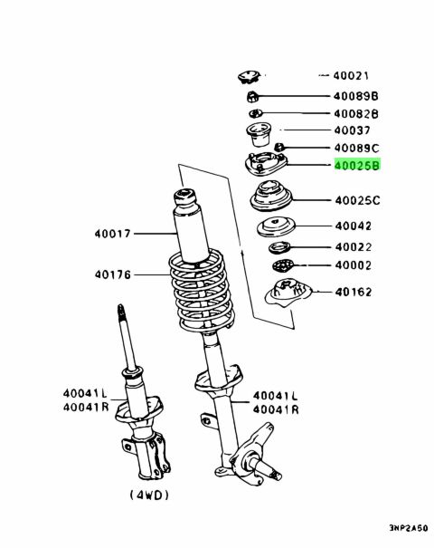 MB303452 SUPPORTO AMMORTIZZATORE ANTERIORE Pajero Pinin