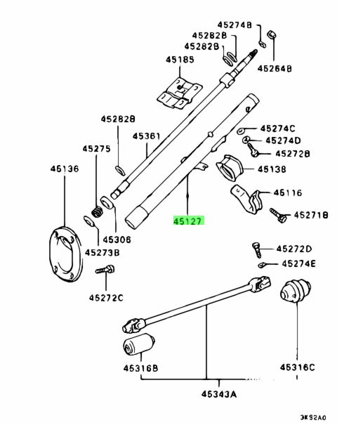 MB378502 COLONNA DELLO STERZO Mitsubishi Pajero 1