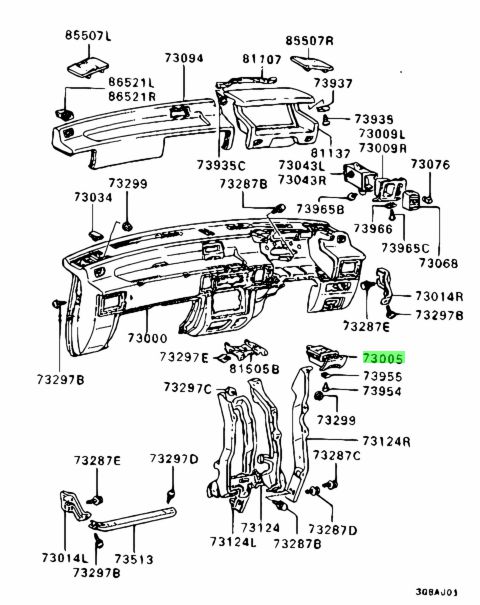 POSACENERE Originale Mitsubishi MB767896 L 200 K34
