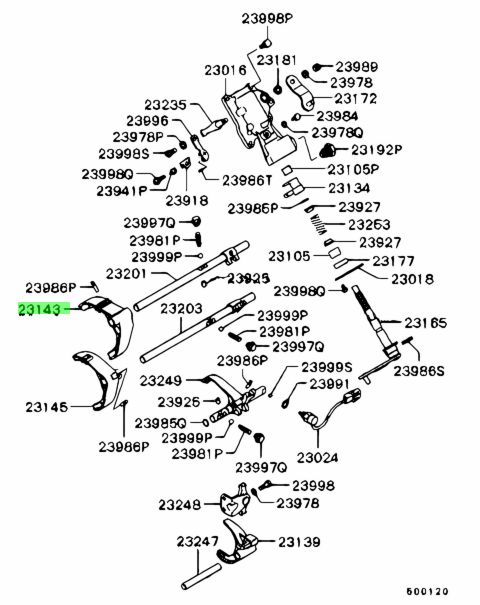 MB919198 FORCELLA, CAMBIO MANUALE 1ª E 2ª Mitsubishi L200 PAJERO