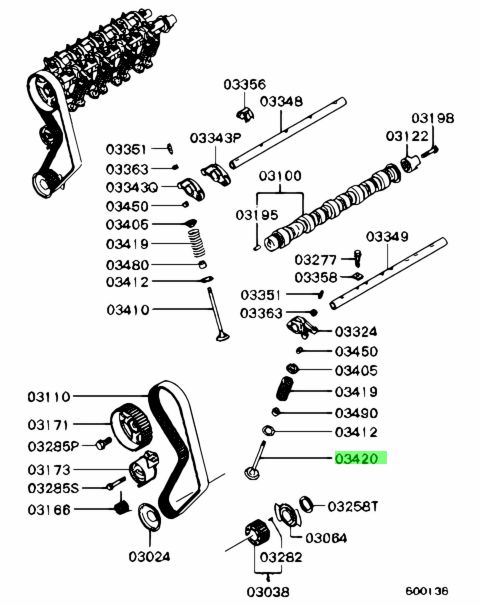 MD162800 VALVOLA DI SCARICO Mitsubishi Pajero Pinin