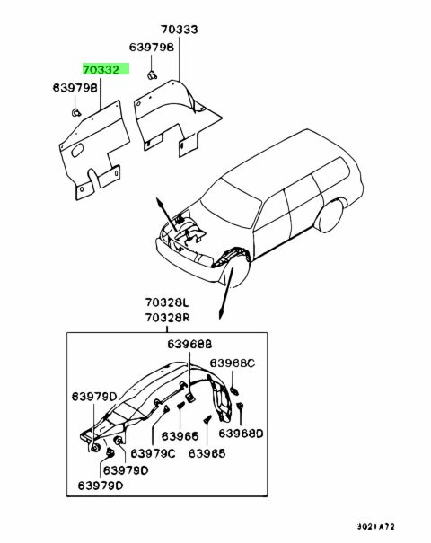 Ricambio originale Mitsubishi MR144708 SCUDO, FR RUOTA SPLASH, FR
