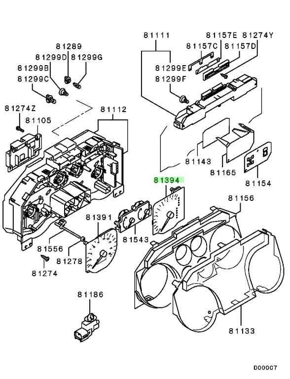 TACHIMETRO Originale Mitsubishi MR532801 PAJERO V60 NUOVO ORIGINALE
