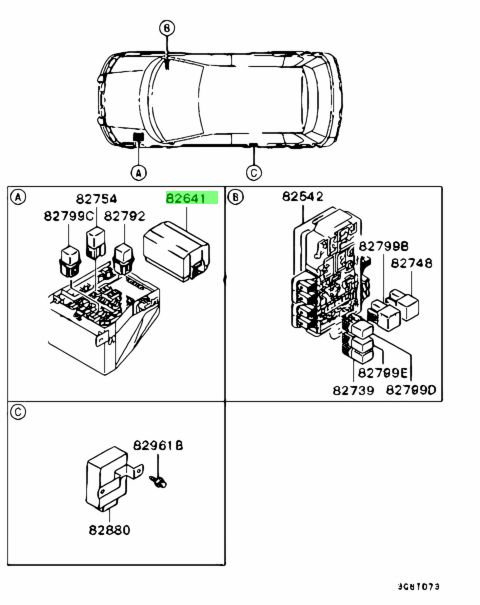 UNITÀ DI CONTROLLO, RELÈ Ricambio originale Mitsubishi (MR583210)