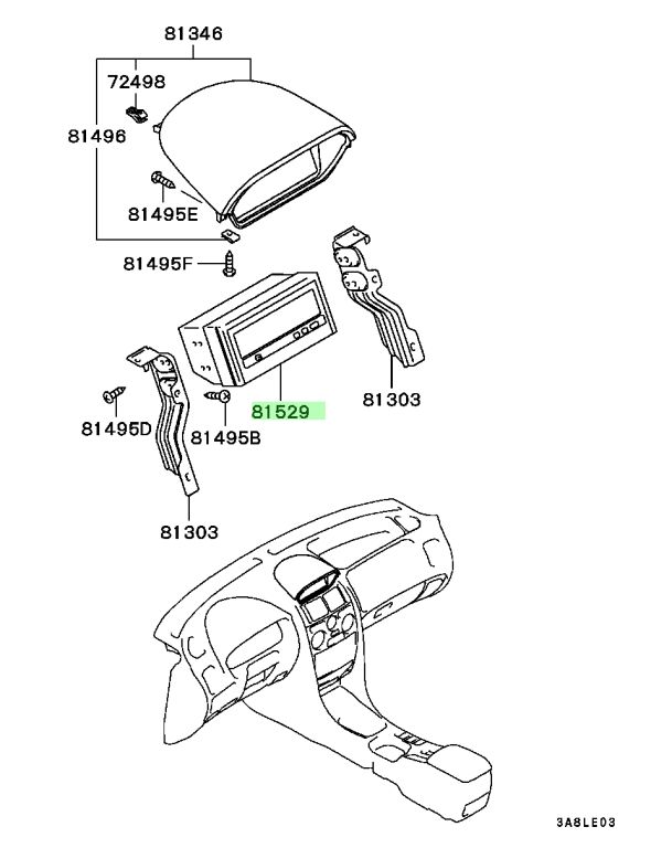 MR381289 QUADRO STRUMENTI Mitsubishi  SPACE STAR NUOVO ORIGINALE
