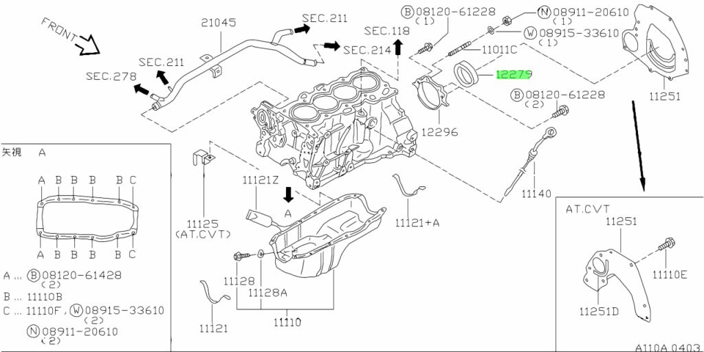 12279-0M300 PARAOLIO ALBERO MOTORE POSTERIORE Ricambio originale Nissan
