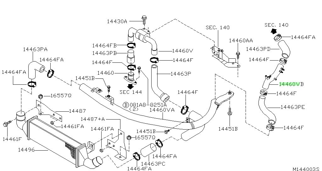 14460-AW420 TUBO DI INGRESSO