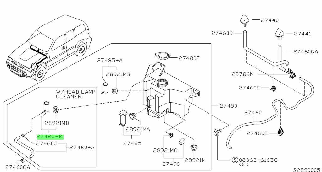 POMPA Ricambio originale Nissan 28920-7F000 Modello Nissan Terrano2 Motore KA24E TD27T TD27TI
