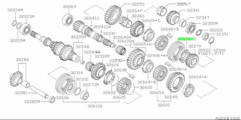 ANELLO, BALK Ricambio originale Nissan 32607-50J10