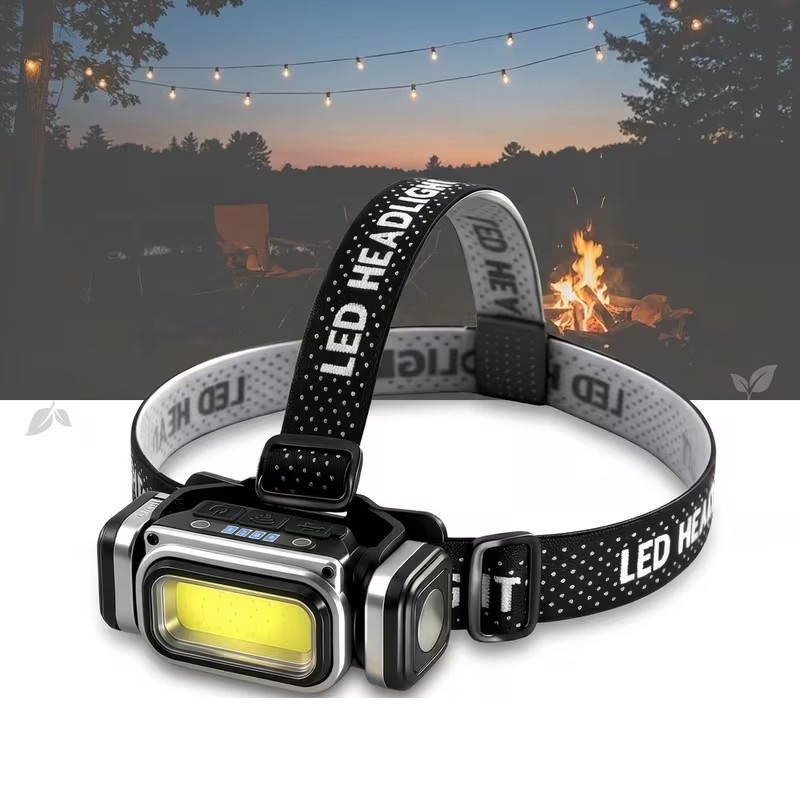 TORCIA FRONTALE DA TESTA LUCE LED MINI LAMPADA NOTTURNA LUCE CACCIA PESCA CICLISMO - immagine 3