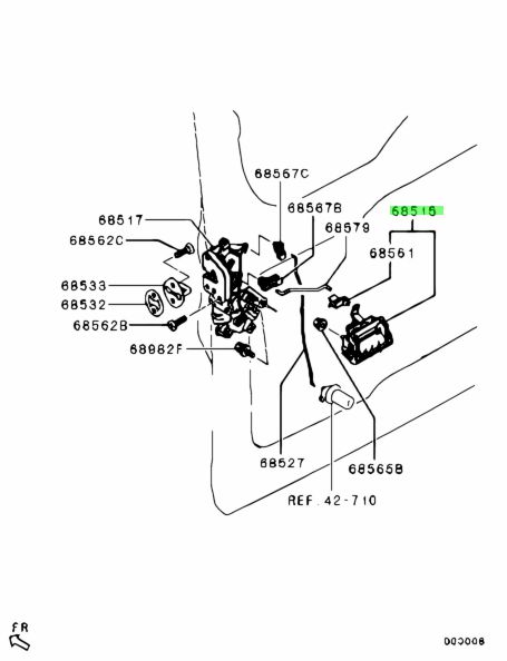 MR230032 MANIGLIA PORTA POSTERIORE ESTERNA PAJERO 2 V20