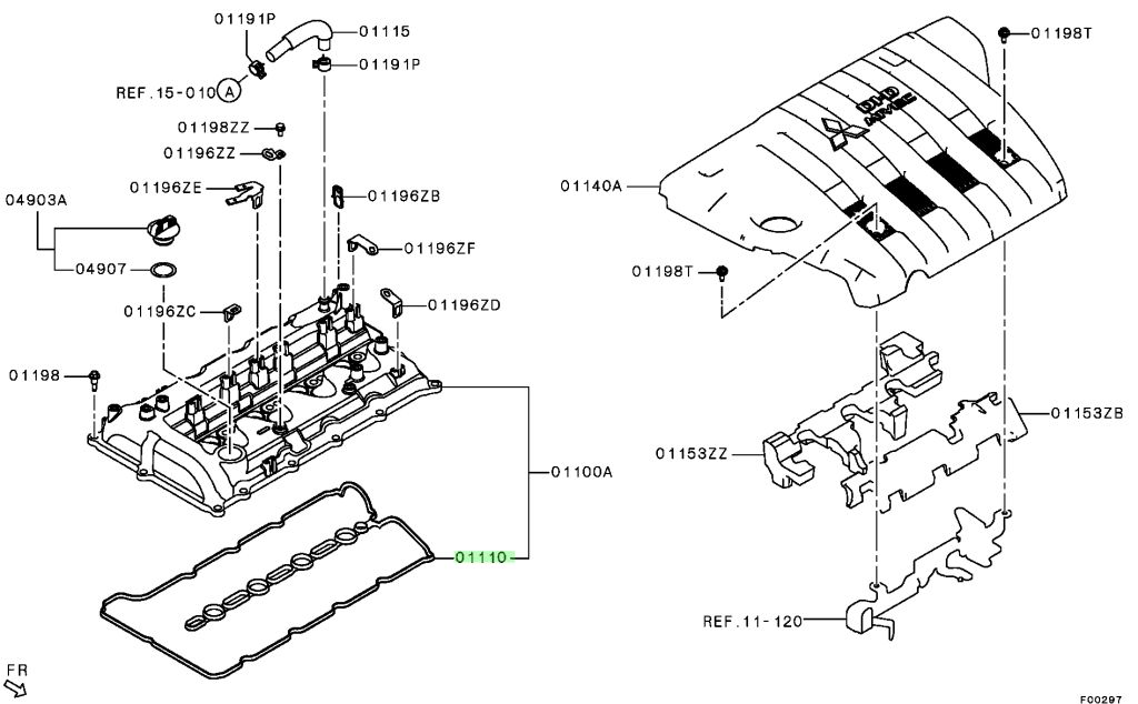 1035A916 Guarnizione Coperchio Punterie MITSUBISHI OUTLANDER
