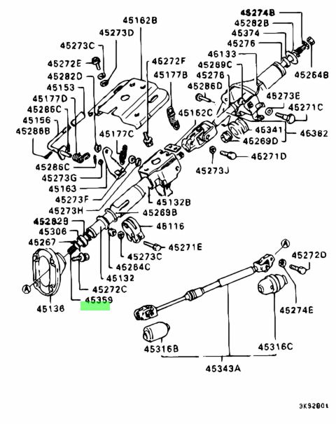MB378507 ALBERO STERZO LWR PAJERO 1° SERIE