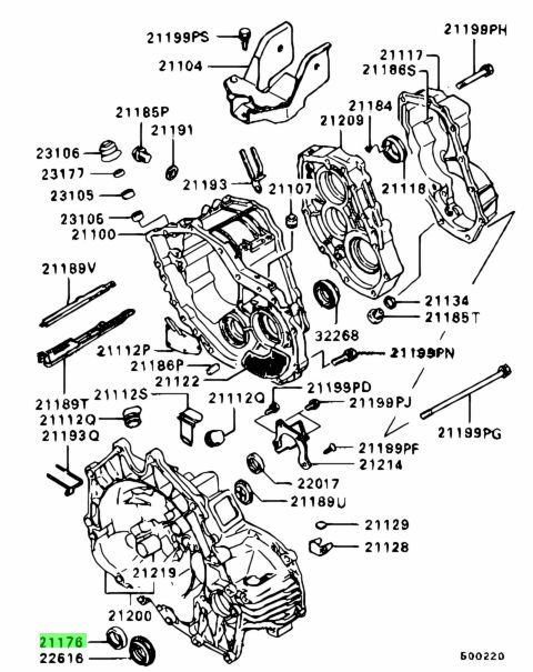 MB837027 PARAOLIO ALBERO DIFFERENZIALE CENTRALE CAMBIO Mitsubishi 3000GT GTO
