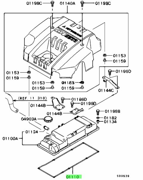 ME192209 Guarnizione Coperchio Punterie Mitsubishi Pajero V68 – V78 3.2 D-DI
