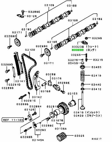 ME203106 BILANCIERE VALVOLA DI ASPIRAZIONE E DI SCARICO Mitsubishi L200 PAJERO