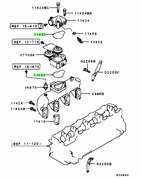 MH035544 O-RING COLLETTORE DI ASPIRAZIONE MITSUBISHI PAJERO V60