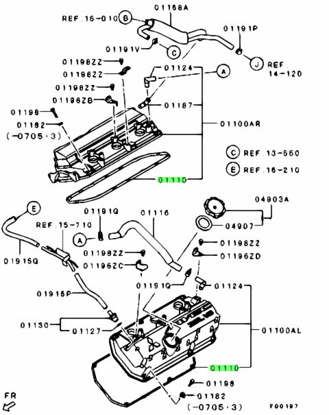 MN137773 Guarnizione Coperchio Punterie Mitsubishi Pajero V68 – V78 3.2 D-DI