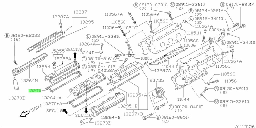13270-30P00 GUARNIZIONE COPERCHIO BILANCIERI Nissan