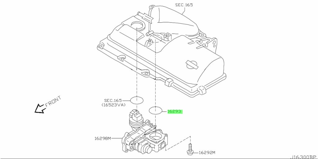 16175-AX000 GUARNIZIONE CAMERA DI FARFALLA NISSAN MICRA 1