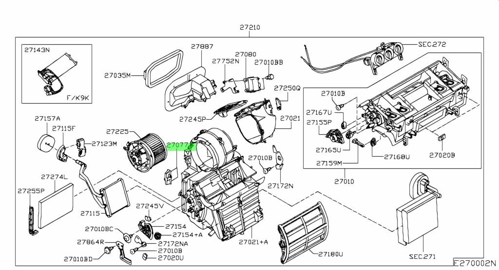 27150-EY00A Riscaldatore Ventilatore Resistenza RICAMBIO ORIGINALE NISSAN