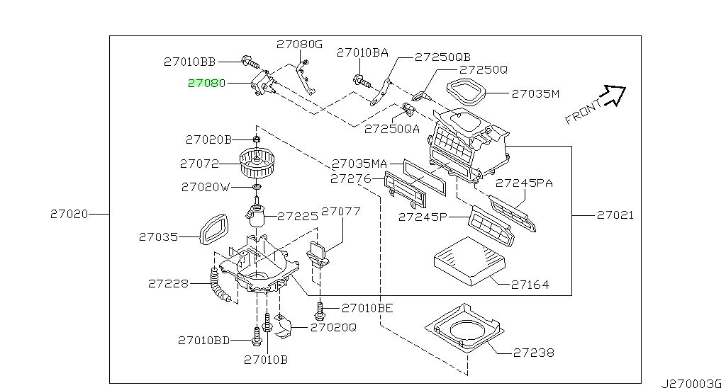 27730-5M400 SCATOLA DI ASPIRAZIONE DELL’ARIA DELL’ATTUATORE NISSAN ALMERA