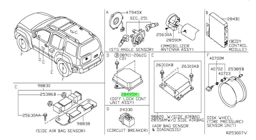 28496-EA31A CENTRALINA CONTROLLO DIFFERENZIALE NISSAN NAVARA D40 Originale Nissan (28496EA31A)