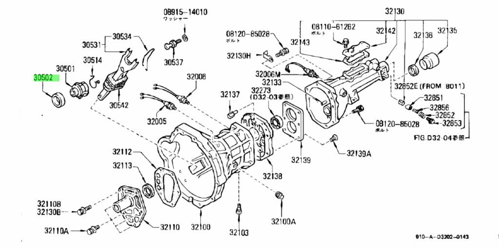 30502-21000 CUSCINETTO DI SGANCIO FRIZIONE NISSAN D21 TERRANO TR