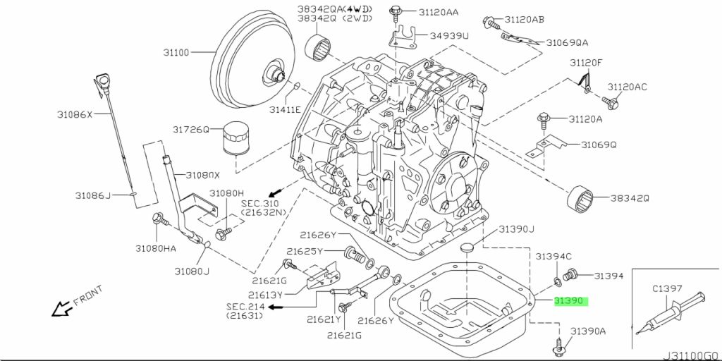 31390-AN800 COPPA OLIO NISSAN MICRA