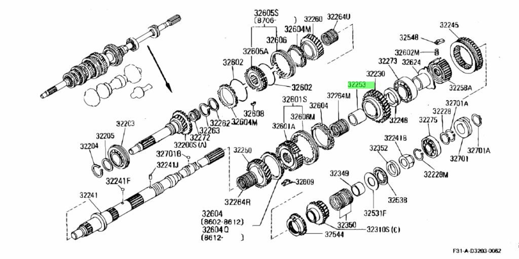 32253-V5200 NISSAN RICAMBIO ORIGINALE NUOVO TERRANO II